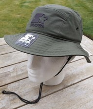 STARTER Khaki BLACK LABEL Unisex BUCKET LOGO 58cm OSFM HAT Adult Festival Buck1