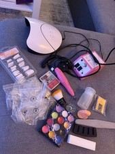 Acrylic Nail Kit with Lamp and Drill Machine Manicure Starter Set with Powder