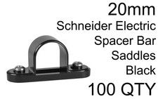 100 Pack 20mm Spacer Bar Saddles Schneider Electric Black Conduit SBS20B Mita