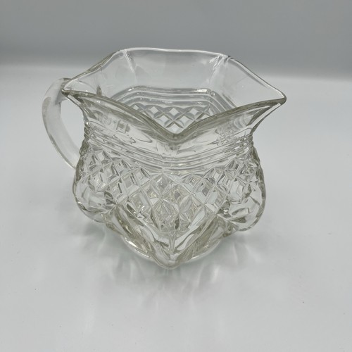 Vintage cut glass jug - glass, diamond