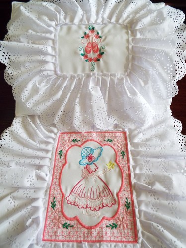 Doll pram embroidered - pram,, embroidered,