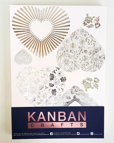 Kanban hearts flowers foiled - kanban,