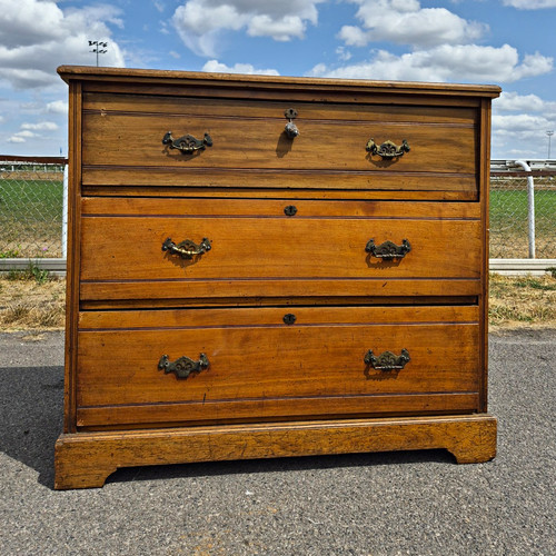 Antique satin wood secretaire - satin,