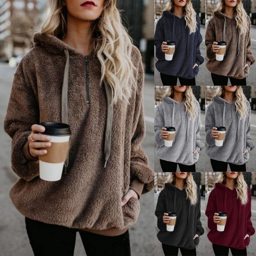 Ladies teddy bear hoodies coat - teddy,
