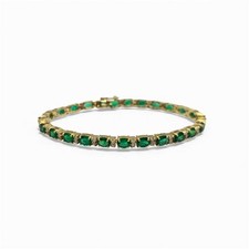 9ct yellow gold emerald and