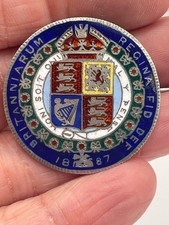 Crown Silver and Enamel Coin