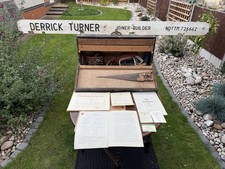 Lot3 Vintage Joiners Apprentice Toolbox & Tools  College Papers, Signage For Car