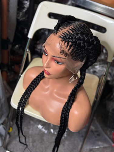 Medium cap braid wig - , straight