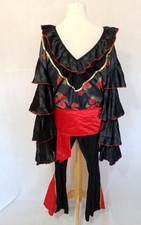 SPANISH FLAMENCO RUMBA SALSA SAMBA DANCER BAILAOR BOY'S FANCY DRESS 3 PC M 7-9?