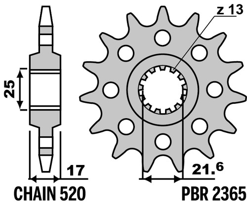 Pbr front sprocket - front,