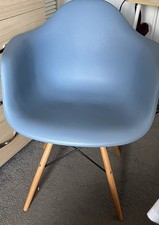 Blue Eames Style Chair suitable for Lounge, Dining Room or Bedroom. 