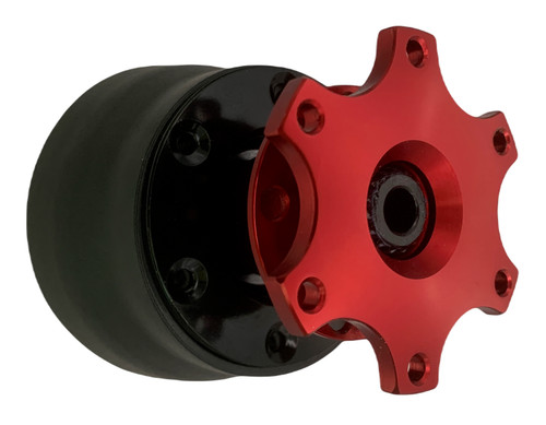 Red quick release steering - red,