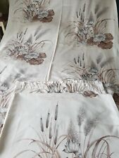 A Pair Of Vintage Curtains Mercerised Satin finish Cotton viscose Angelo design 