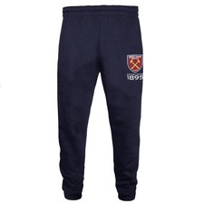 West Ham United FC Boys Joggers Jog Pants Slim Fit Fleece OFFICIAL Football Gift