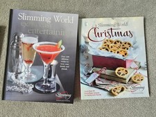 2 x Slimming World books - easy Entertaining and christmas