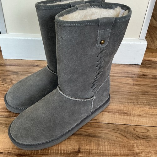 Fat face grey suede - suede, faux