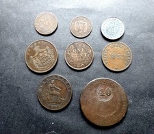 8 very old copper coins   Please read description
