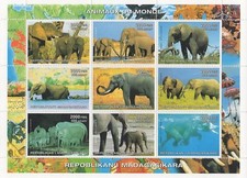 Elephant 1999 MNH stamp sheetlet
