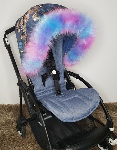 Fur pram hood trim - hood, stroller