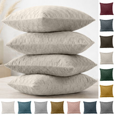 Check Velvet Cushion Covers