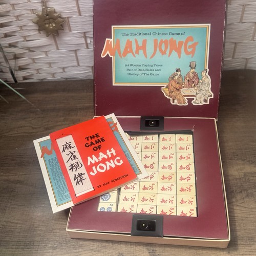 Vintage mahjong game set - vintage,