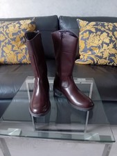 Marks And Spencer Women's Mid Calf Leather Boots Size 3