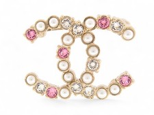 NEW CHANEL CC LOGO BROOCH WITH