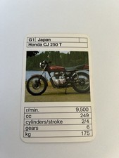 Ace Trump Card Game-Motorcycles Honda CJ 250 T 1970's