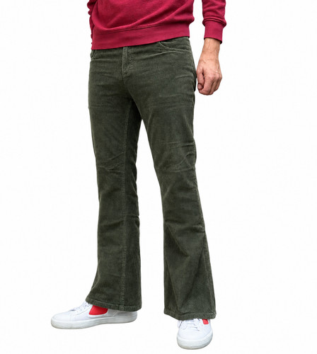 Flares green mens stretch - green, bell