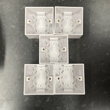 5 X  Back Box 1 Gang Plastic