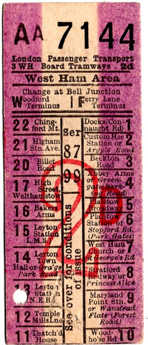 Tram ticket london - tram, passenger