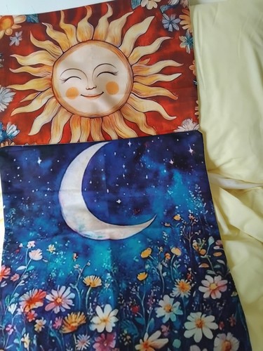 Lovely sun and moon cushion - sun,