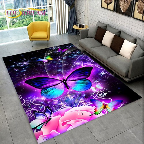 Butterfly floor rugs - butterfly, 3d