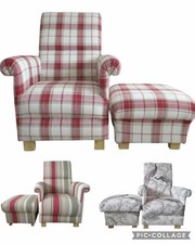 Adult Armchairs & Footstools in Laura Ashley Fabric Accent Chairs Pouffe Nursery