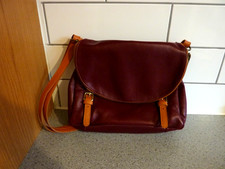 Vera Pelle Borse in Pelle burgundy ox blood Leather Shoulder  bag satchel style