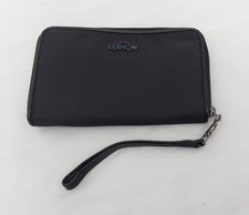 KIPLING BLACK LARGE SIZE ZIPPED WALLET 7.5" X 5" NEW FREE P&P!!