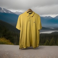 Ralph Lauren Men's Yellow Polo T-Shirt Size XL