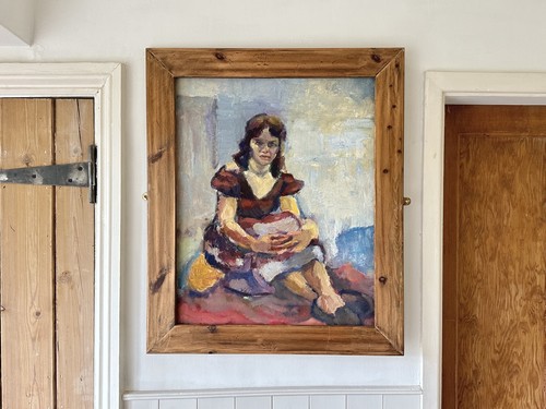 Portrait lady oil - of, painting