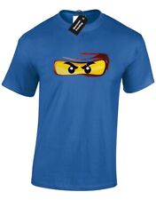 BRICKS NINJA EYES MENS T SHIRT NINJAGO FUNNY DESIGN NEW CHRISTMAS GIFT TOP