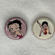 betty boop Badges Set Of Two From 2005 Collectable Badge Pin