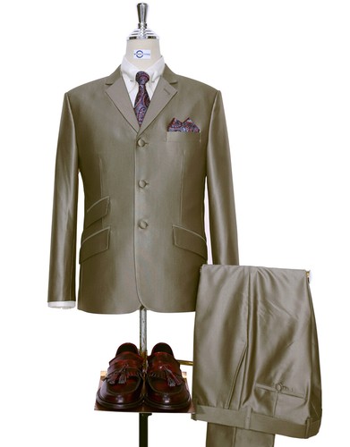 Mod style gold tonic suit - gold,