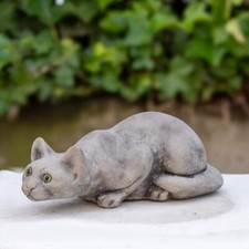 Stone Cast Prowling Cat