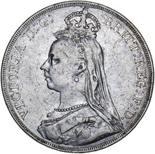 1889 Crown - Victoria British Silver Coin