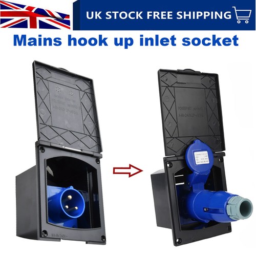 Mains hook inlet socket - up,