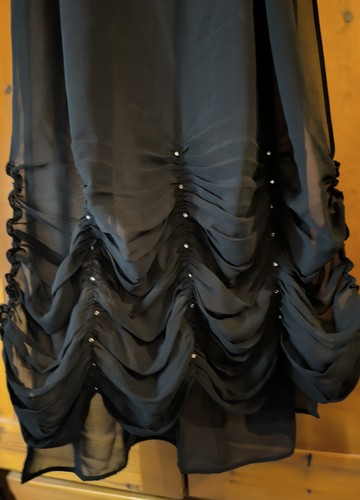 Large chiffon black scarf with - large,