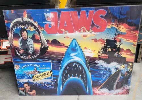 Replica jaws pinball sign - replica,