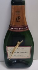 Vintage French Laurent Perrier melted empty true glass bottle clock 11"