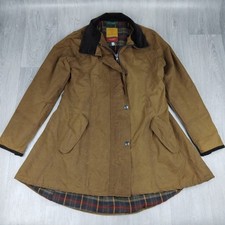 Women's Welligogs England Brown Waxed Cotton Outdoor Country Jacket Coat Horse M