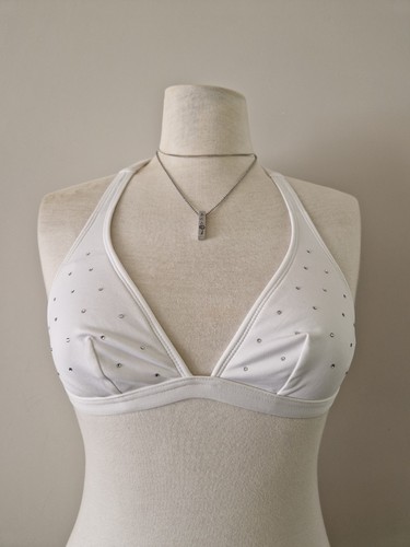 White diamanté embellished - white,