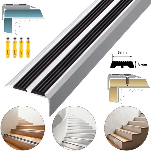 Aluminium stair nosing edge - aluminium,